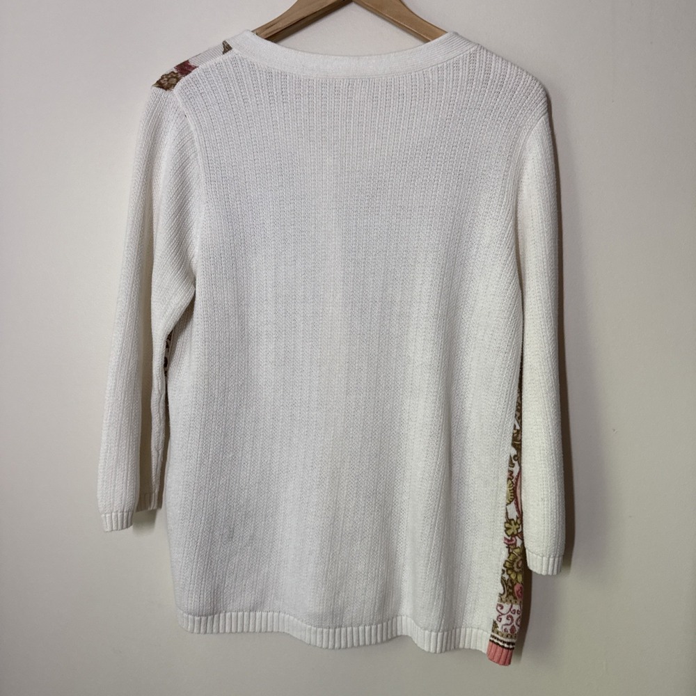 J Jill Cardigan Lightweight Linen Womens Size L Preppy Coastal Layering Casual - Picture 3 of 7